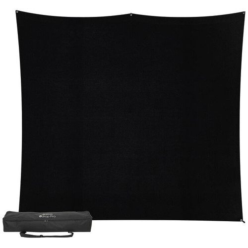 Westcott X-Drop Pro Fabric Backdrop Kit (Rich Black, 8 x 8')
