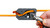 LeverLock Plus & Cable Kit – TetherPro Optima 10G USB-C Straight to Right Angle Cable – 15' (4.6m) – High-Visibility Orange