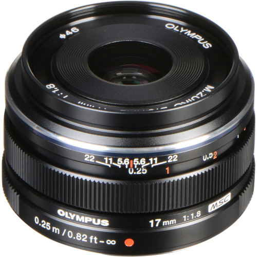 Olympus M.Zuiko 17mm f/1.8 Lens - Black