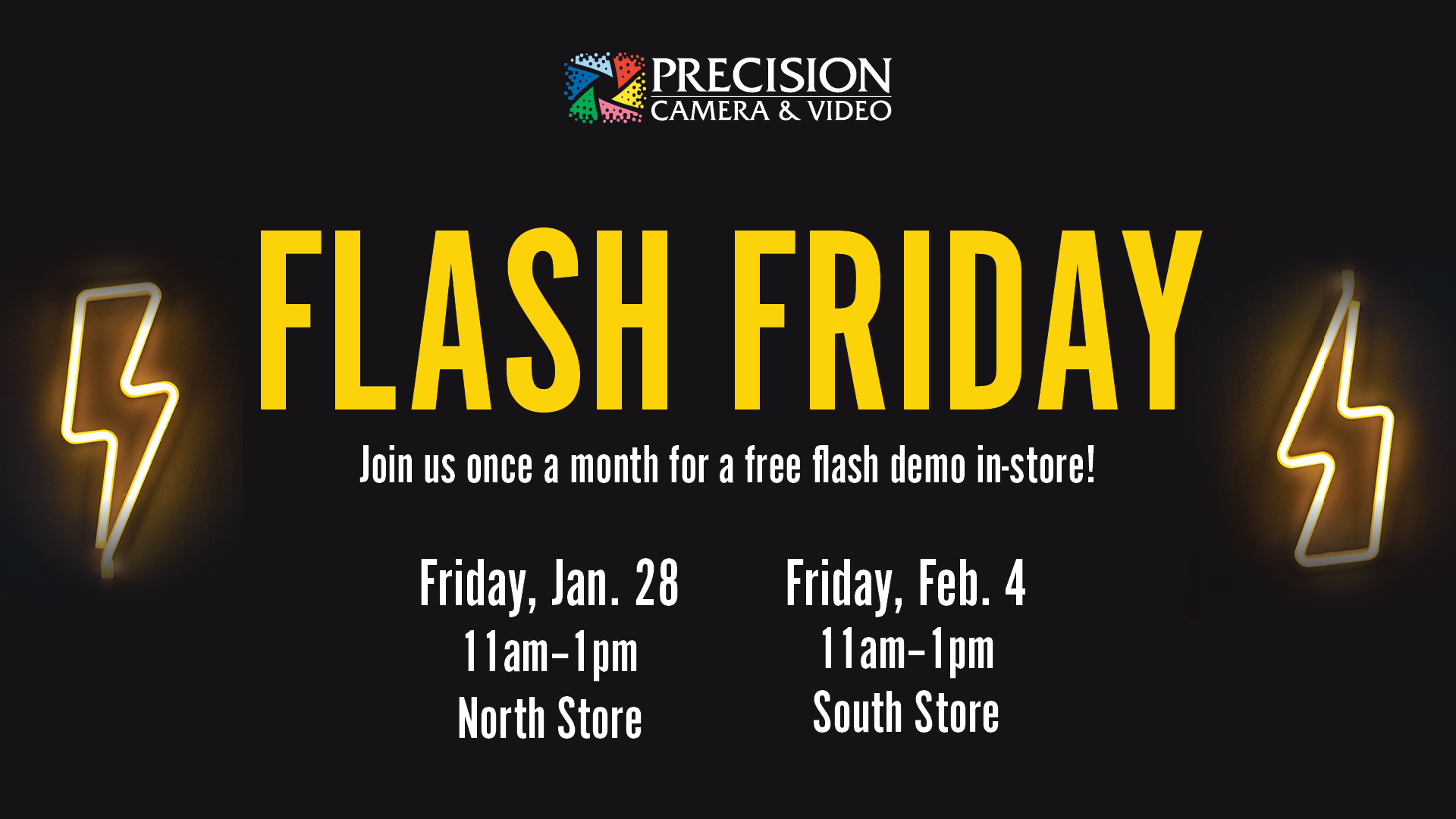 Flash Friday Top Join Us for Flash Friday! - Precision Camera and Video
