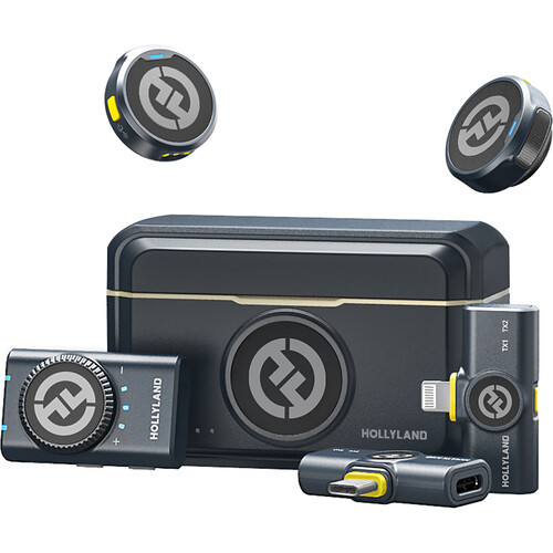 HOLLYLAND LARK M2 DUO WIRELESS MICROPHONE SYSTEM (CHARCOAL) (6000428)