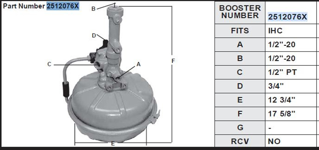 International Truck Hydrovac Part Number 2512076