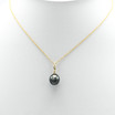 18kt yellow gold and Tahitian pearl pendant