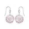 Pale Rose Mother Of Pearl And 925 Sterling Silver Earrings