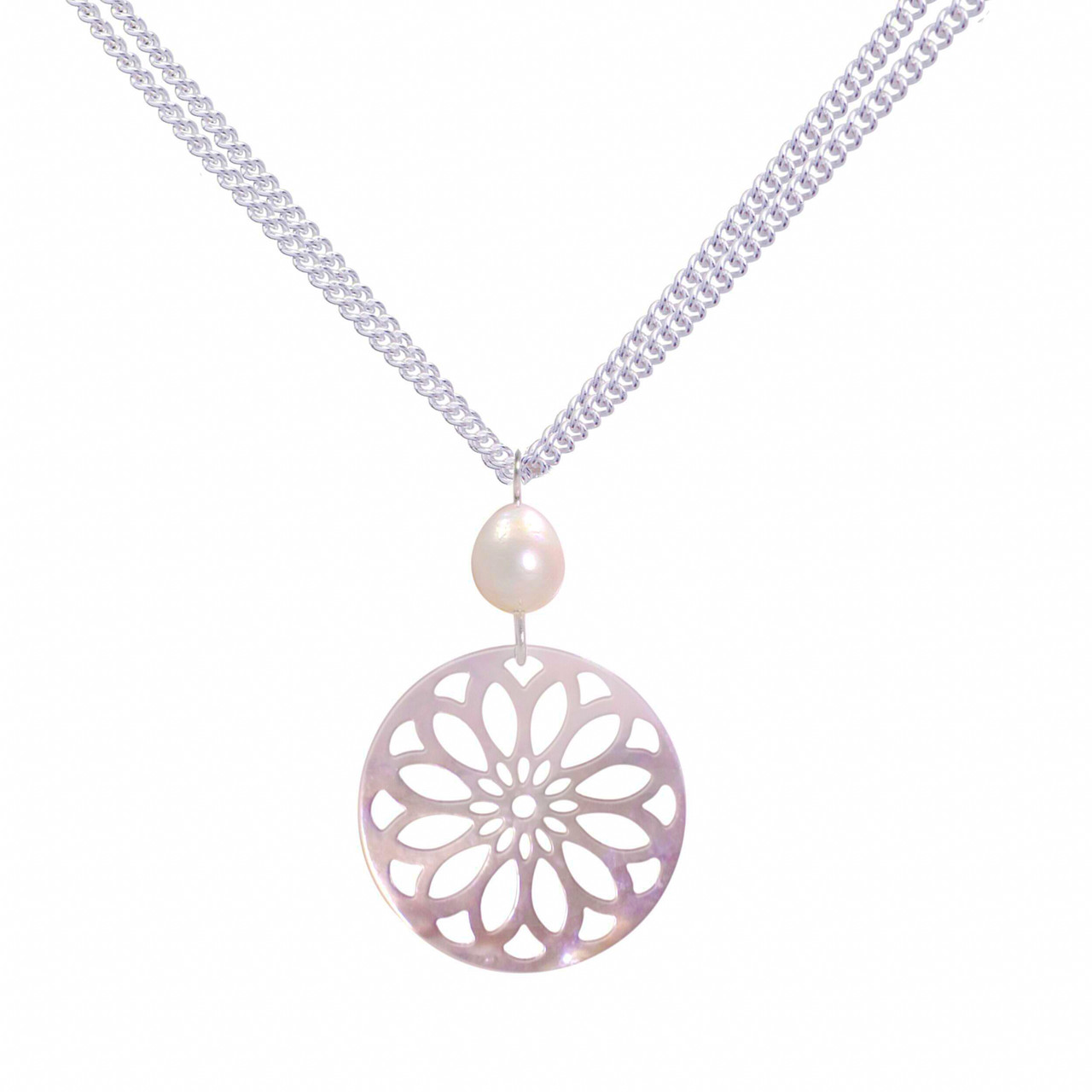 Pearl And 925 Sterling Silver Pendant