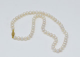 Classic hand knotted on silk freshwater pearl necklace