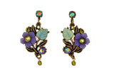 Antique gold flowers and foliage earrings