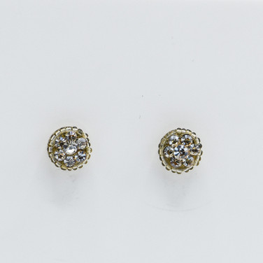 18ct Gold Plated Swarovski Crystal Stud Earrings