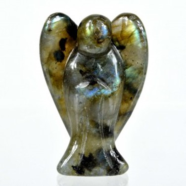 hand carved labradorite small gemstone angel