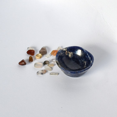 Carved Crystals Sodalite Stone Crystal Bowl Small
