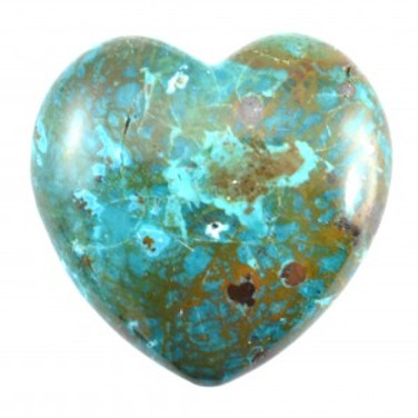 Carved crystals hand carved chrysocolla heart