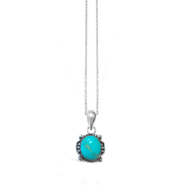 925 Sterling silver and turquoise pendant.