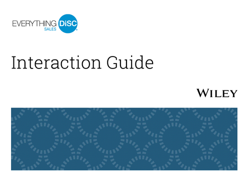 Everything DiSC® Sales Interaction Guides 