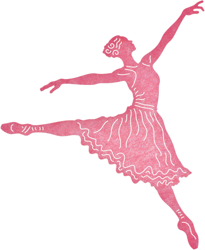 Ballet ballerina silhouette arabesque pink - Stock Illustration [43479673]  - PIXTA