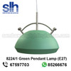 8224 LED Green Round Shade E27 Pendant Lamp