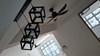 9145/3 Black Cube E27 Dining Lamp (Climate Voucher Eligible)