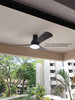KDK U48FP Black Ceiling Fan in condo balcony