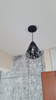 9841/1 Black industrial diamond shape pendant lamp