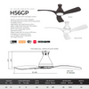 7.7 SALE: KDK Airy Bundle H56GP + E48GP  56" + 48" DC LED Ceiling Fan with Light
