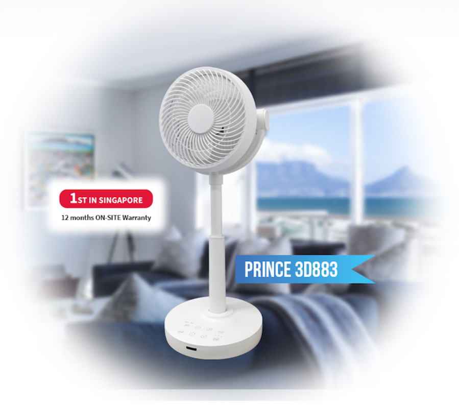 New! Samaire DC Stand Fan Prince 3D883