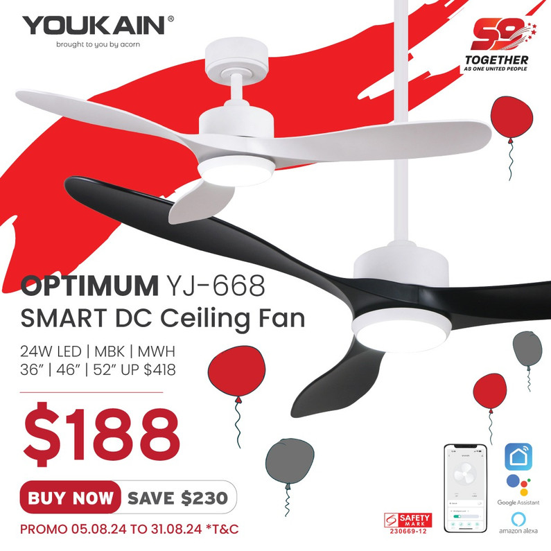 August promotion for Youkain downrod fans