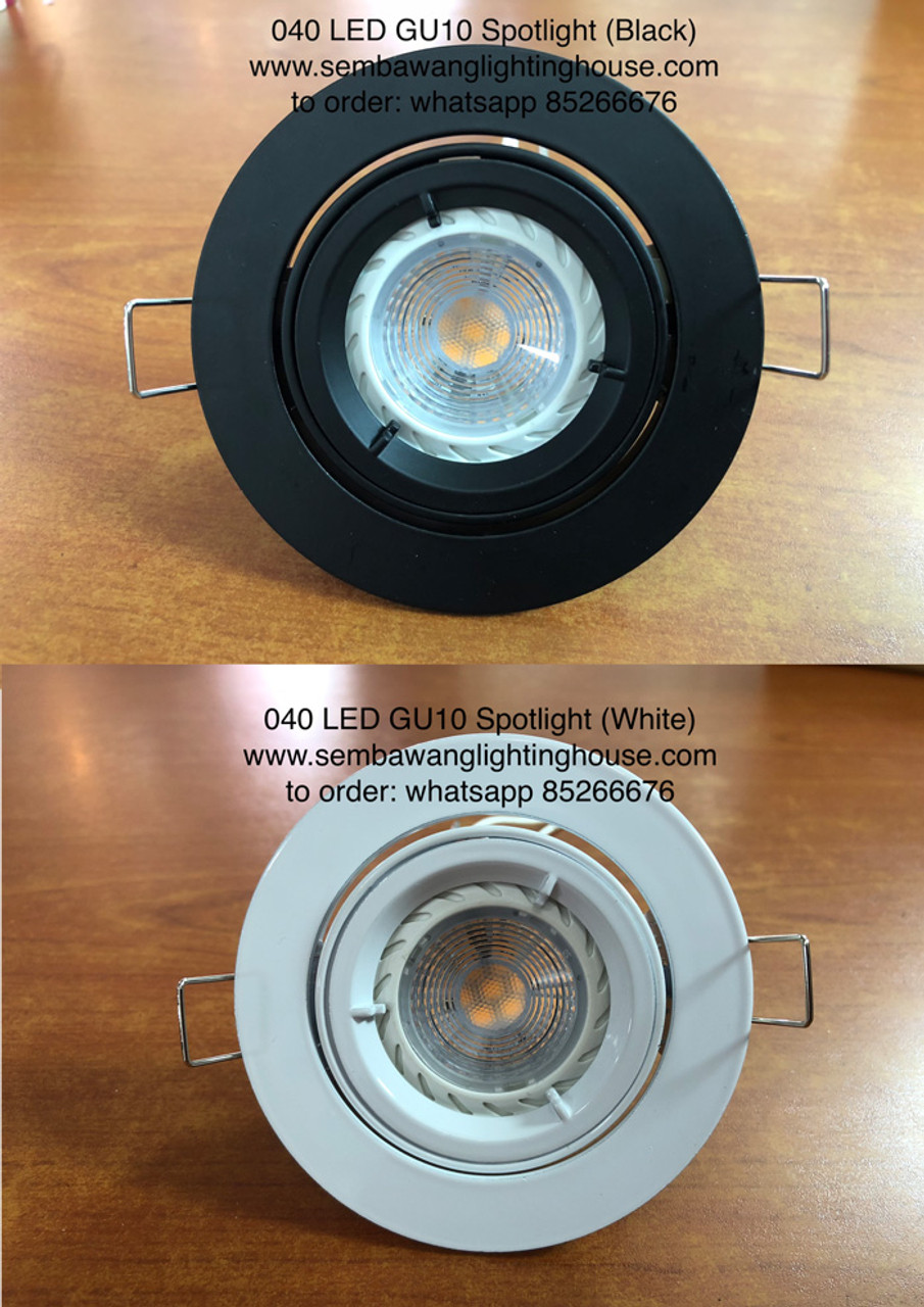 honor Misionero Generalizar 040/1 GU10 Round Spotlight (surface: 95mm cuthole: 80mm) (White/Black) -  Sembawang Lighting House Pte Ltd