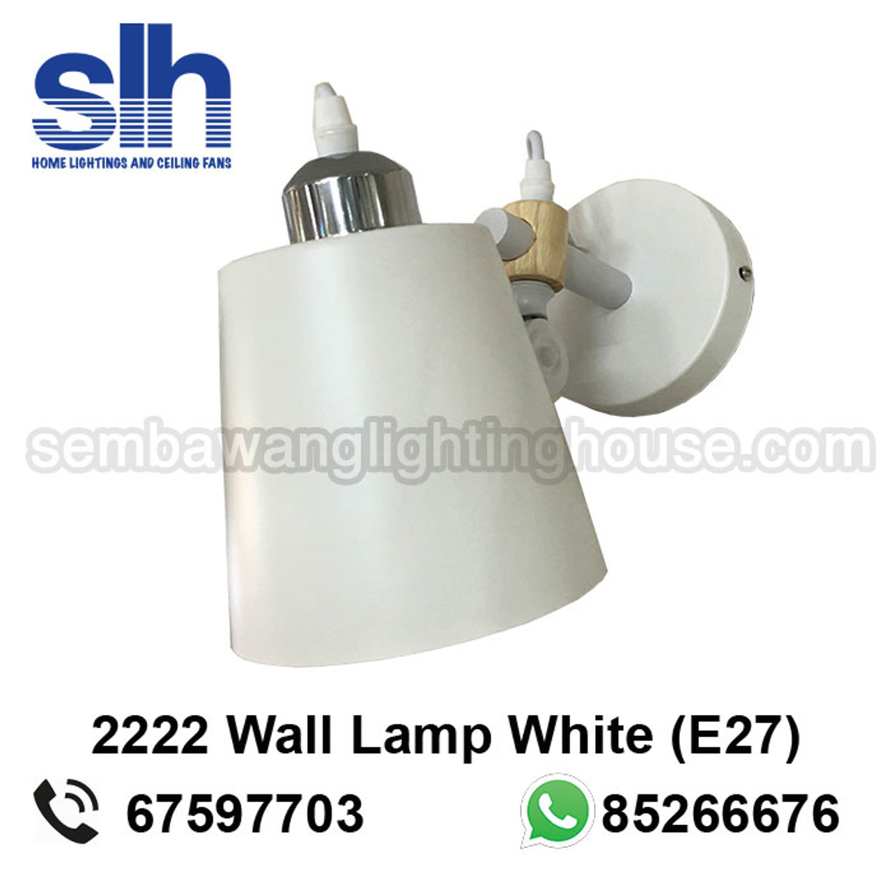 white wood lamp