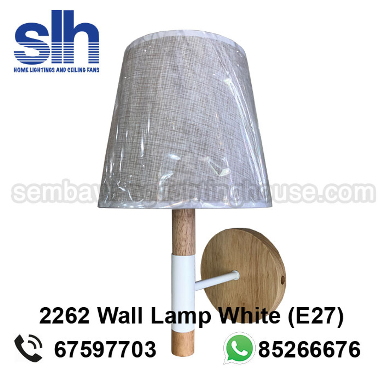 white wood lamp