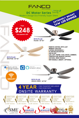 New fan from Fanco - 36W LED with dimmer! 