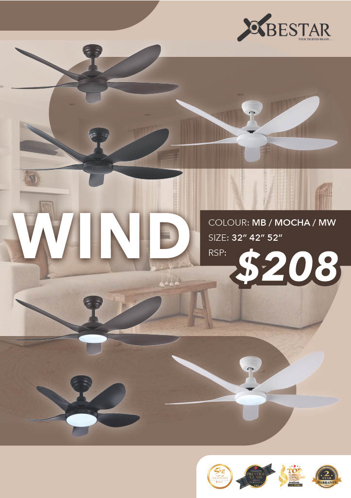 Bestar Wind DC Ceiling Fan | 32 inch 42 inch 52 inch