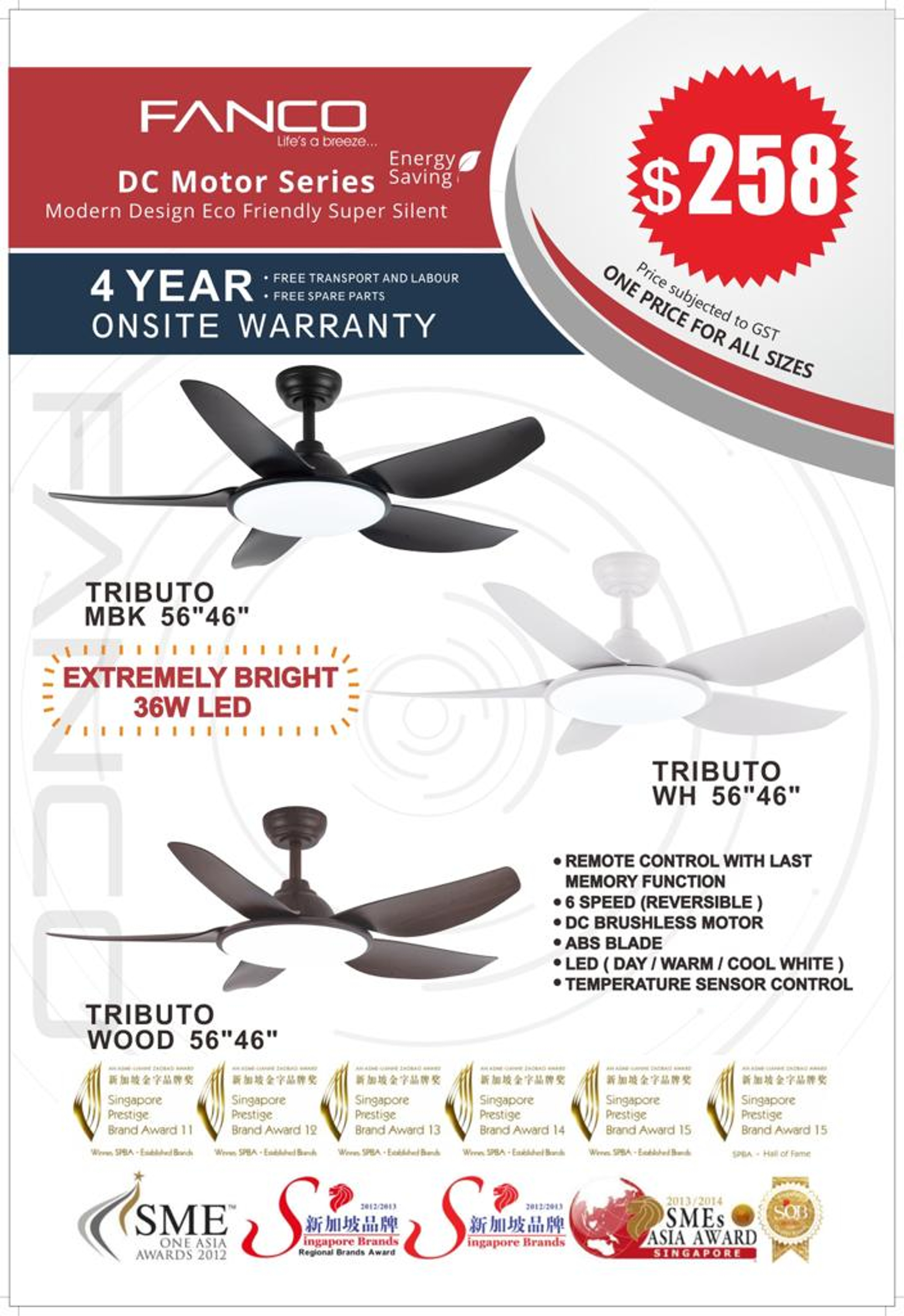 Official Fanco Dealer. Buy Fanco Ceiling Fans in Singapore Sembawang