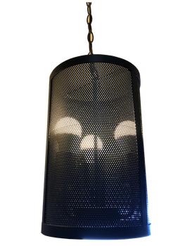 2152/3 Black Drum  E27 Pendant Lamp