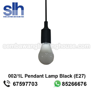 0002/1 Black E27 Lamp