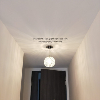 8360/1 Silver E27 Crystal Pendant Lamp (Climate Voucher Eligible)