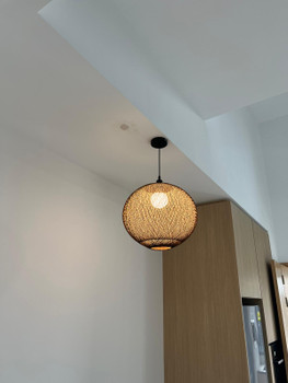 3026/1 40cm Rattan Brown Ball