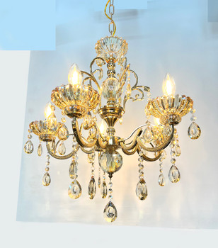 1635/5 LED Gold Crystal Chandelier (E14)