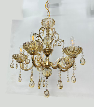 1635/5 LED Gold Crystal Chandelier (E14)
