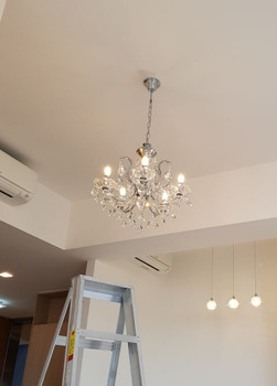 7850/5 LED Silver Crystal Chandelier (E14)