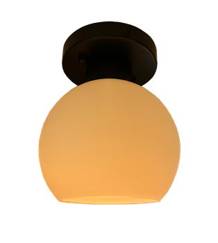 150mm White Glass E27 Ceiling Lamp (Climate Voucher Eligible)
