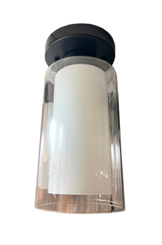 1077/1 Double Layer Glass E27 Ceiling Lamp