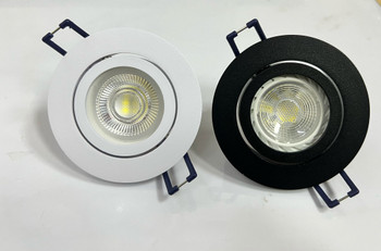 LQ SS6800 Round GU10 Spotlight (surface 82mm cuthole 68mm) (White/ Black)(Climate Voucher Eligible)