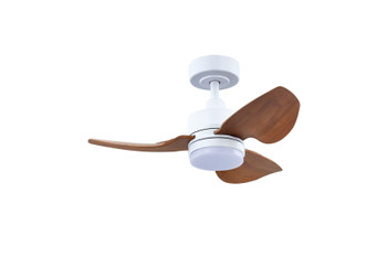 E-COS 32 inch White Parquet Ceiling Fan with Light
