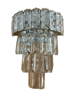 611 Silver Crystal Wall Light