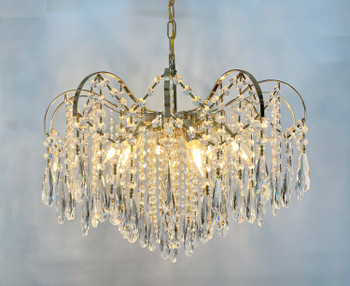 6698-6L Hanging Gold Crystal Lamp (E14)