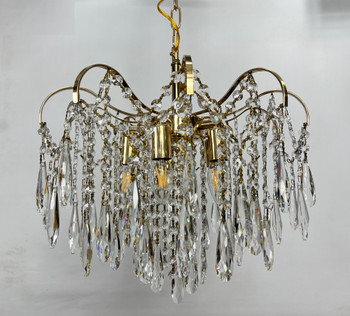 6698-5L Hanging Gold Crystal Lamp (E14)
