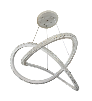 5816-500mm Round White Modern Hanging Lamp