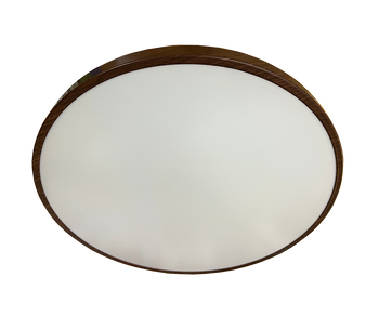 423/400mm Walnut Acrylic Round Ceiling Lamp (Climate Voucher Eligible)