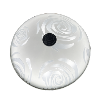 Rose-230mm White Rose Glass Ceiling Lamp (18W)
