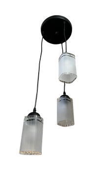668/3 E27 Square Glass Dining Lamp