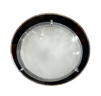 8008-400mm Black Glass Ceiling Light